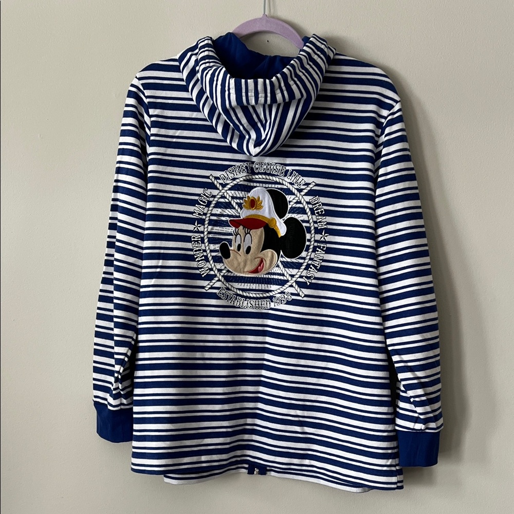 Disney Cruise Line Exclusive Navy and White Striped Zip Sweatshirt - Picture 5 of 9